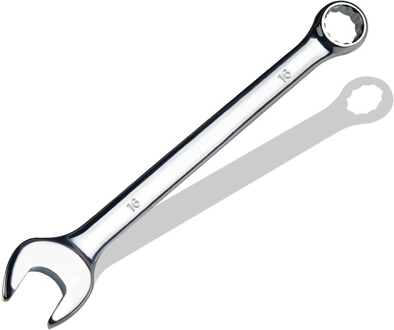 pgroup 16mm Metric Combination Wrench, CR-V Steel with Mirror Polish, 12-Point Design, 15-Degree Offset, Perfect for Auto Repair, Household, Car & Truck Emergency - Image 1